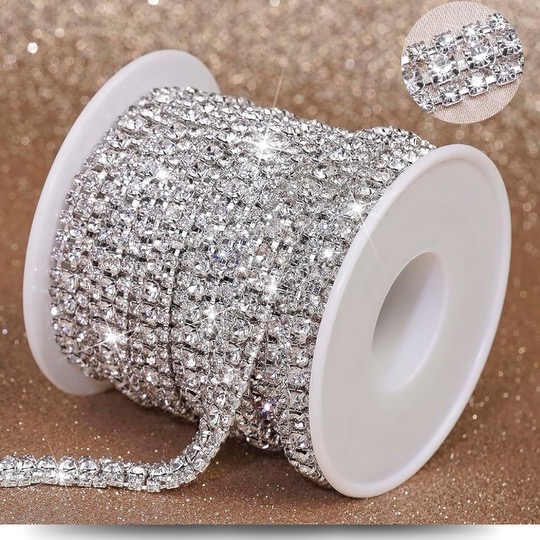 3 Rows Bling Rhinestone Chain 